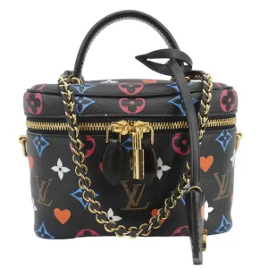 LOUIS VUITTON Game On Vanity PM Monogram Canvas Shoulder Bag Black