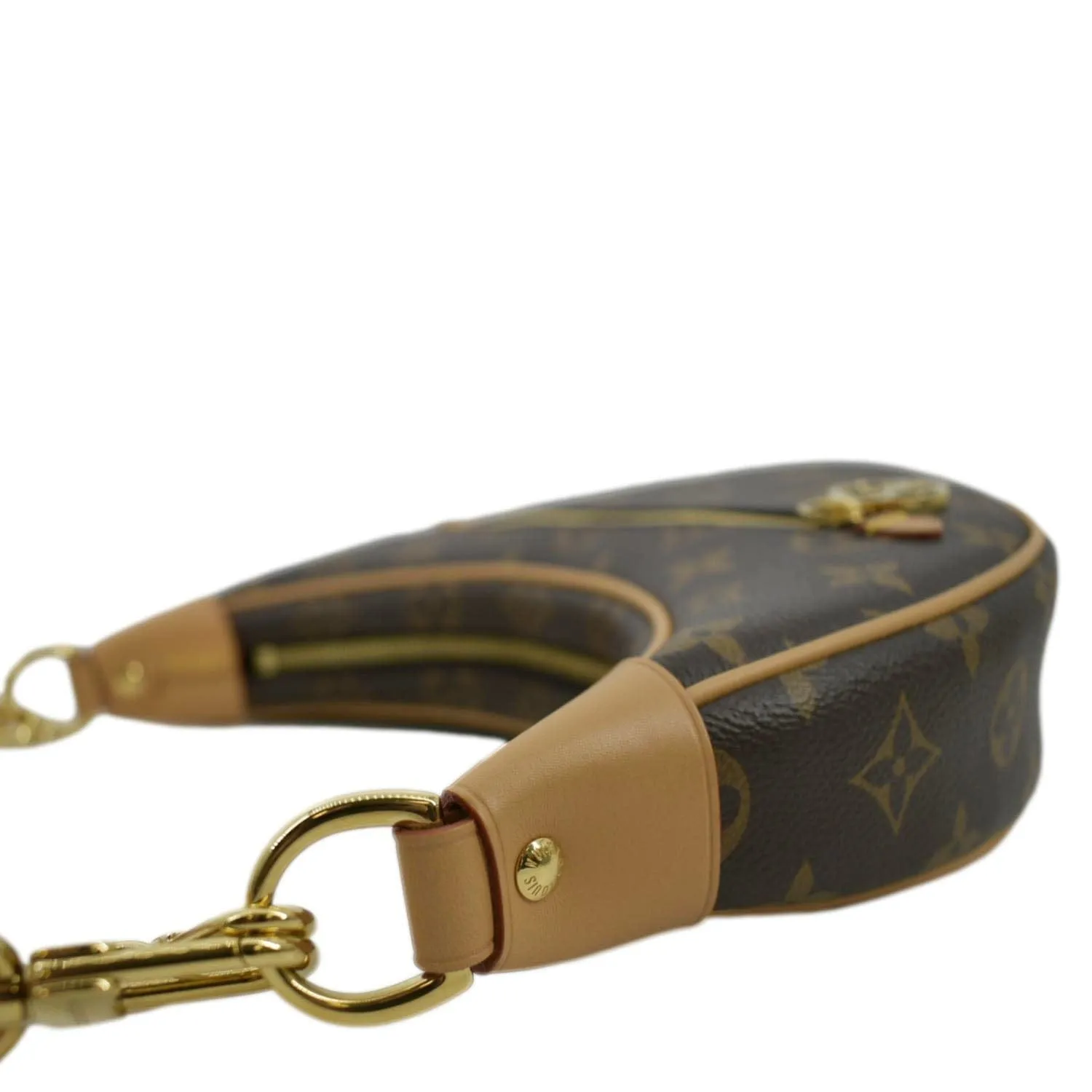 LOUIS VUITTON Loop Monogram Canvas Baguette Bag Brown