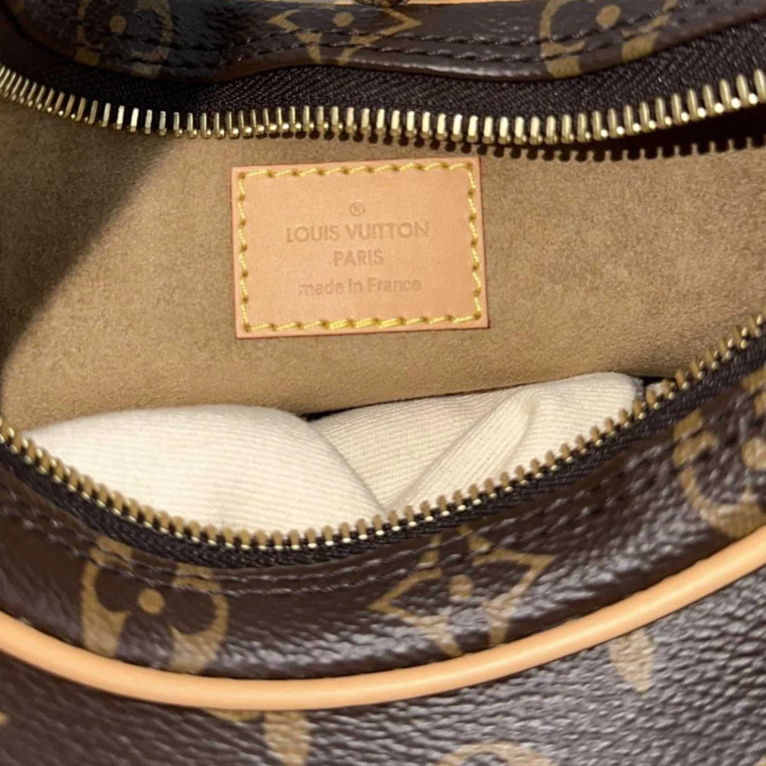 LOUIS VUITTON Loop Monogram Canvas Baguette Bag Brown
