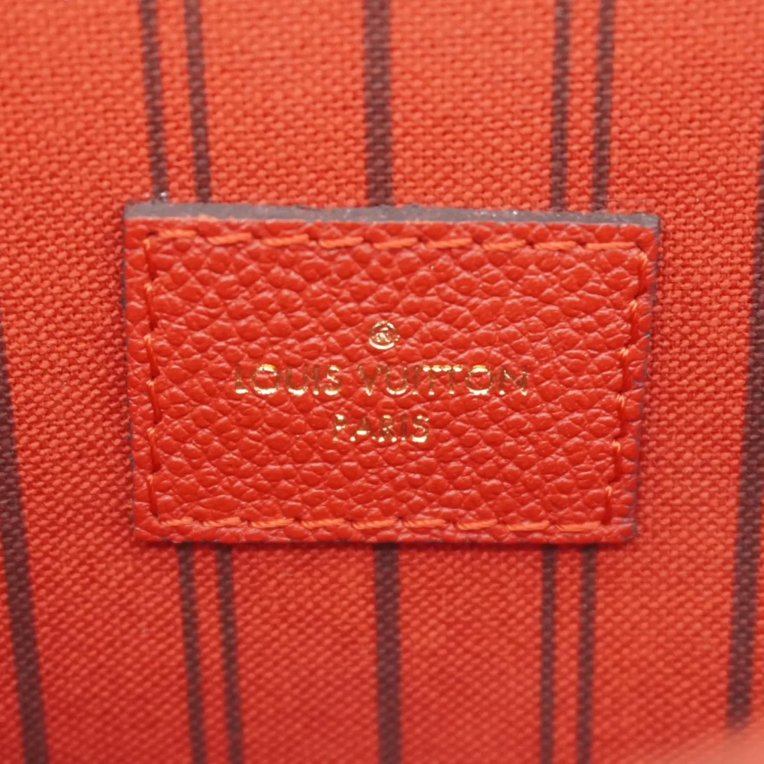 LOUIS VUITTON Metis Pochette Empreinte Leather Crossbody Bag Red