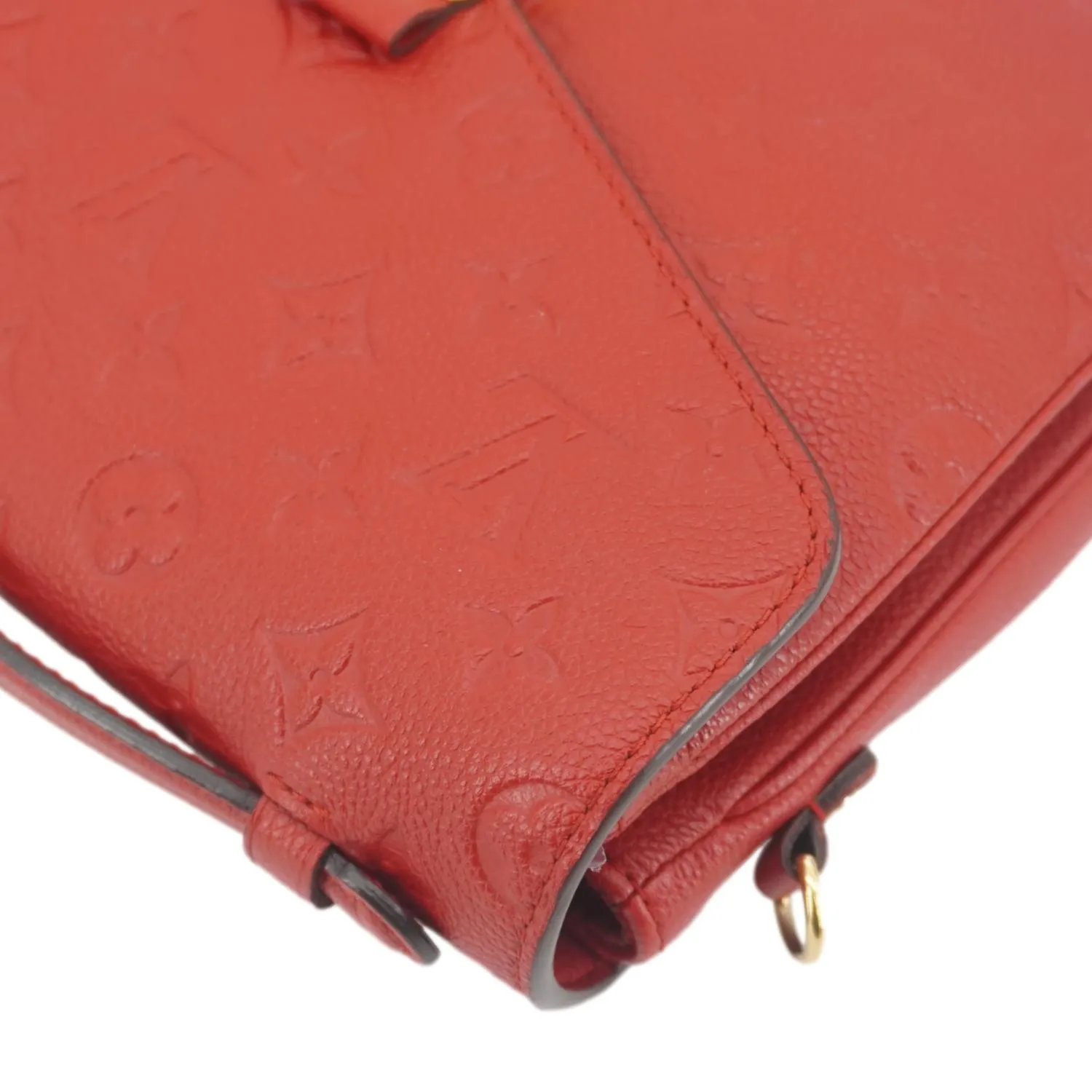 LOUIS VUITTON Metis Pochette Empreinte Leather Crossbody Bag Red