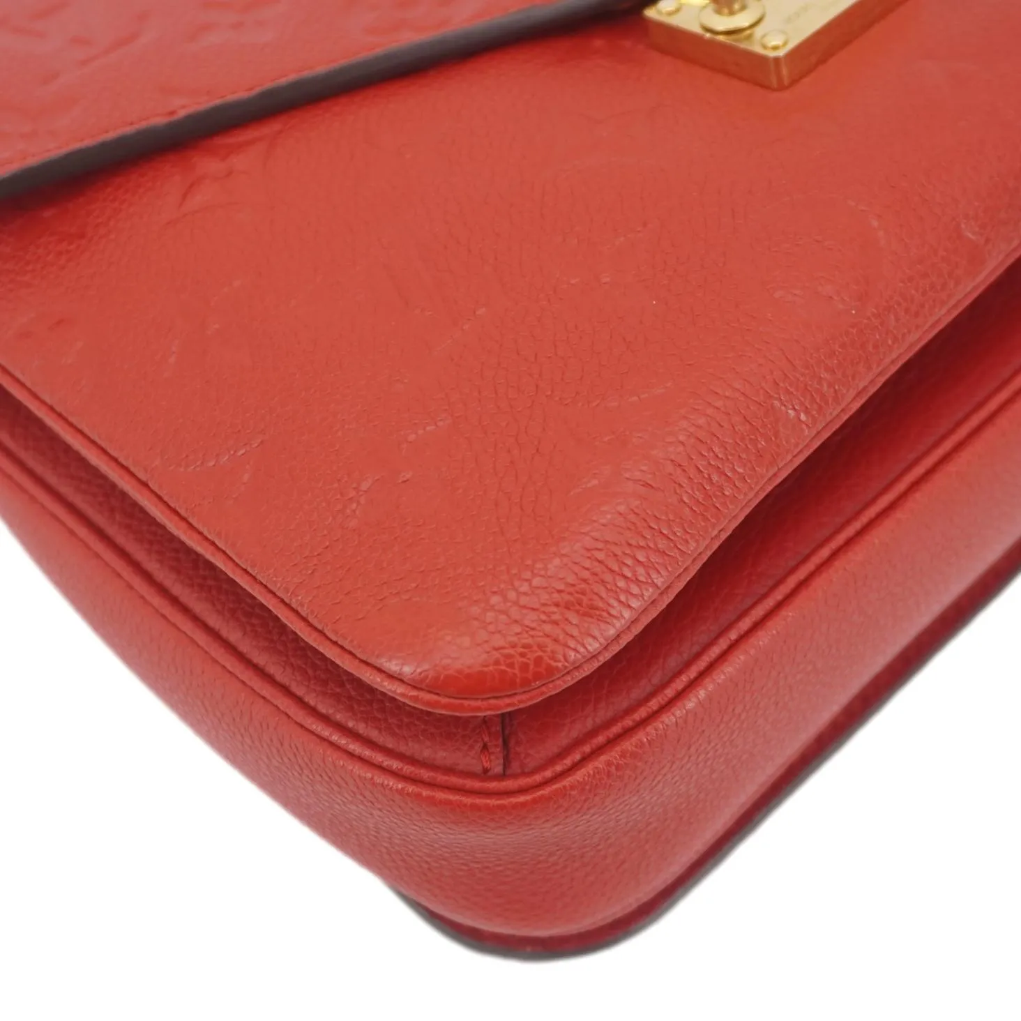 LOUIS VUITTON Metis Pochette Empreinte Leather Crossbody Bag Red