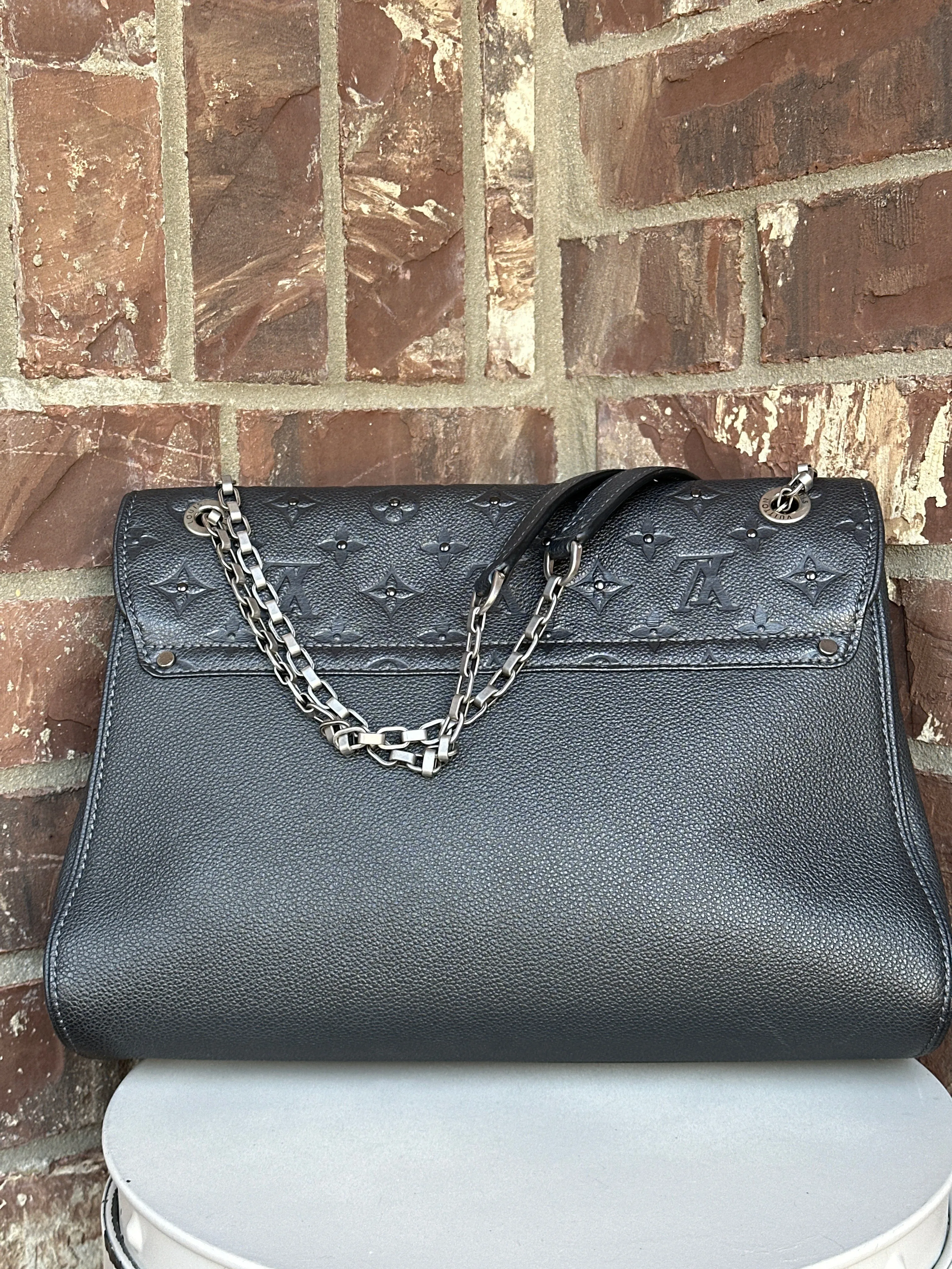 Louis Vuitton Saint Germain Handbag Studded Monogram Empreinte Leather MM	79001