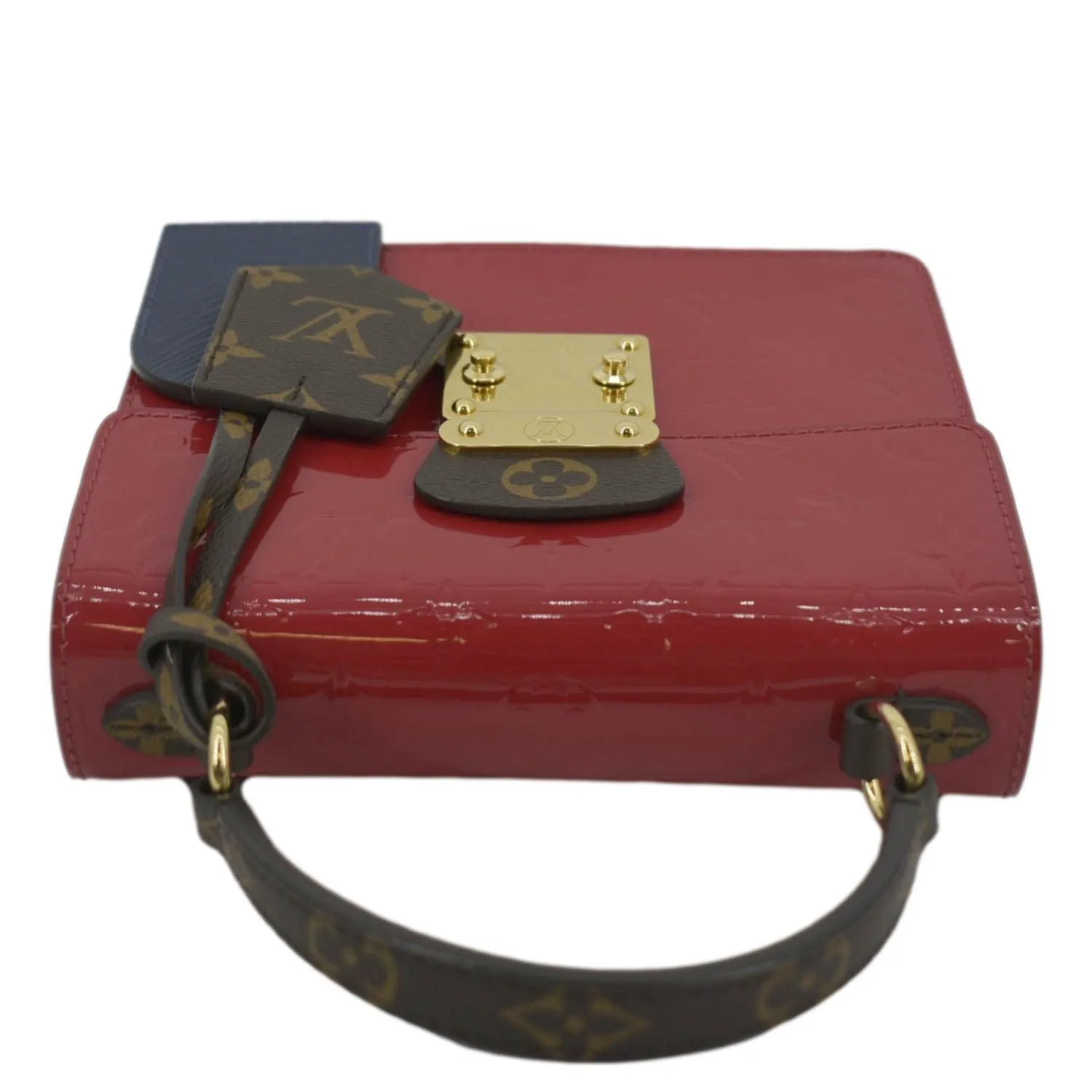 LOUIS VUITTON Spring Street Monogram Vernis Crossbody Bag Red