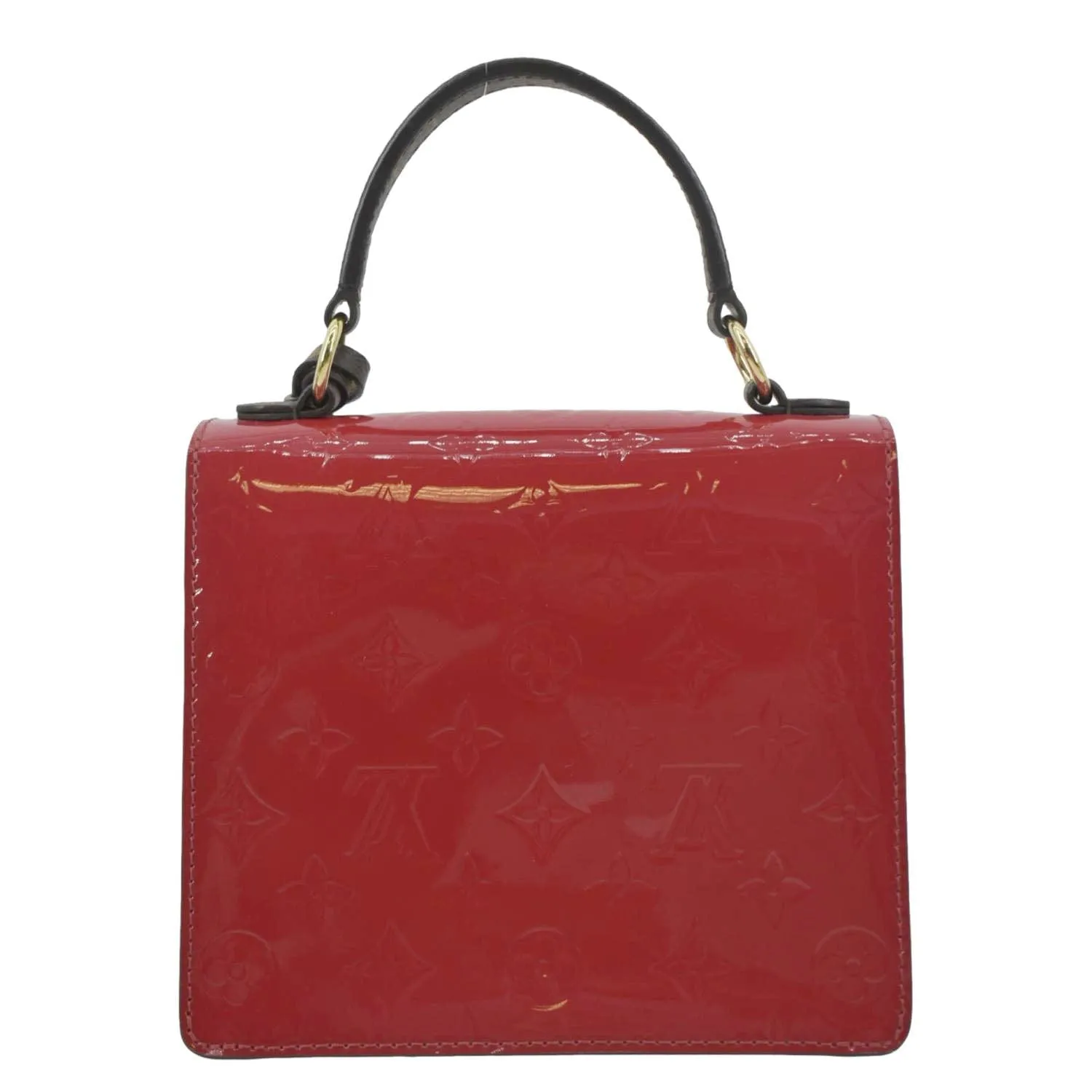 LOUIS VUITTON Spring Street Monogram Vernis Crossbody Bag Red