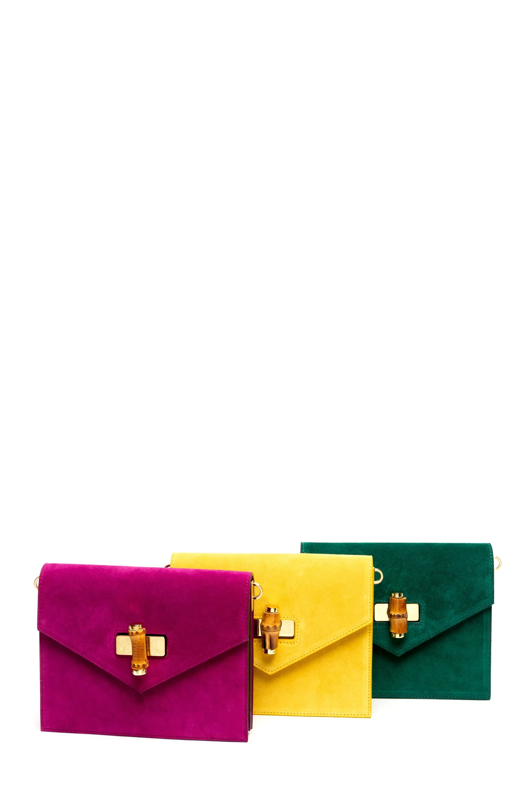 Margaux Canary Suede Crossbody Bag