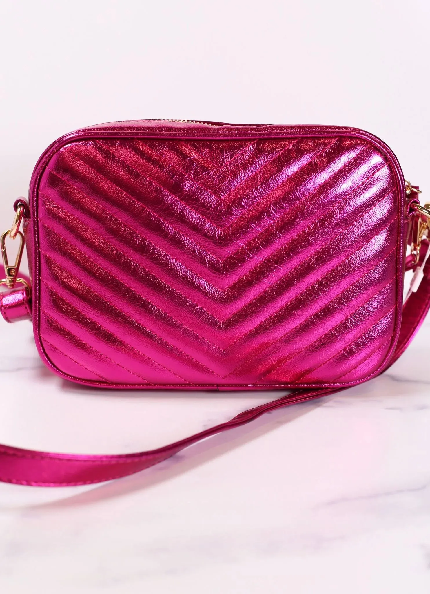 Margoe Camera Bag METALLIC FUCHSIA