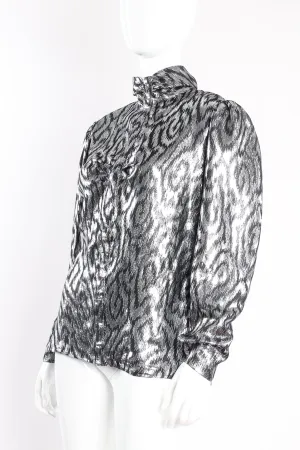 Metallic Ikat Swirl Blouse