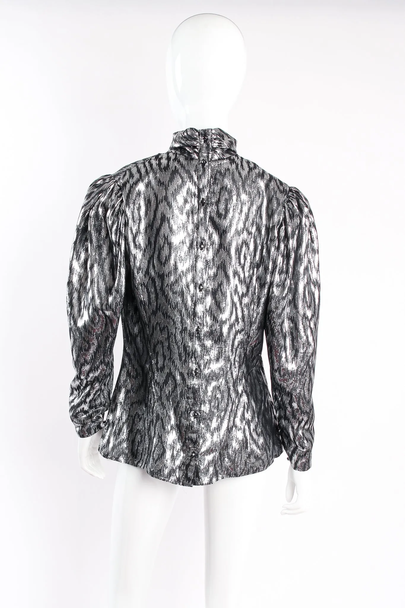 Metallic Ikat Swirl Blouse