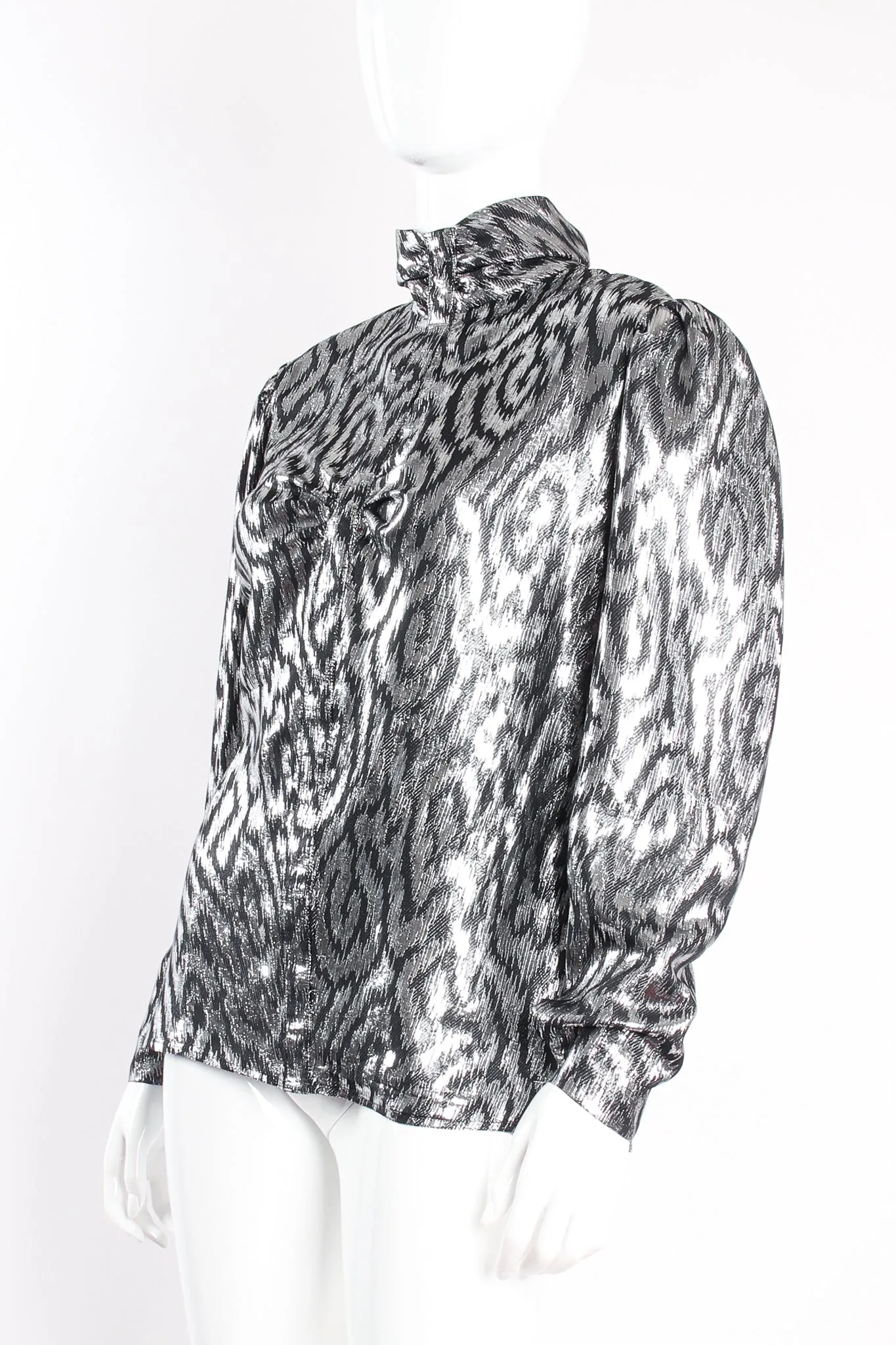 Metallic Ikat Swirl Blouse