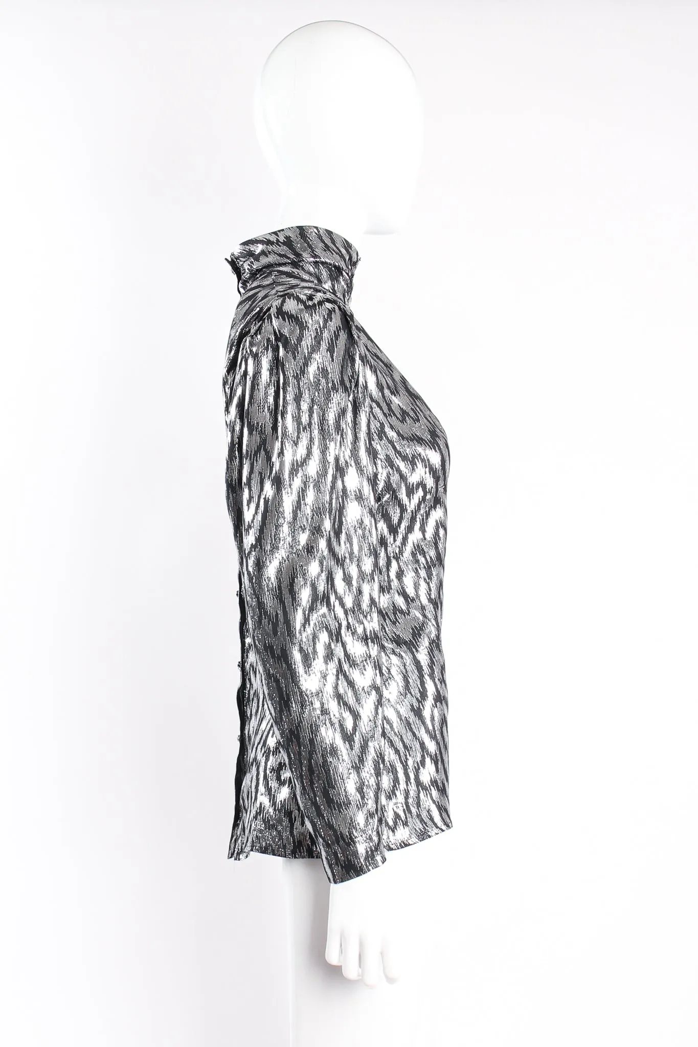 Metallic Ikat Swirl Blouse