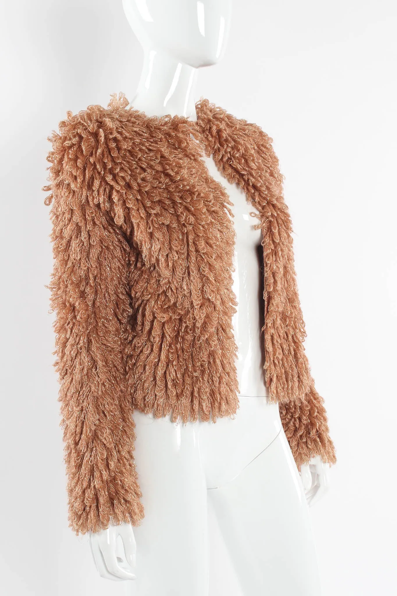 Metallic Looped Yarn Jacket