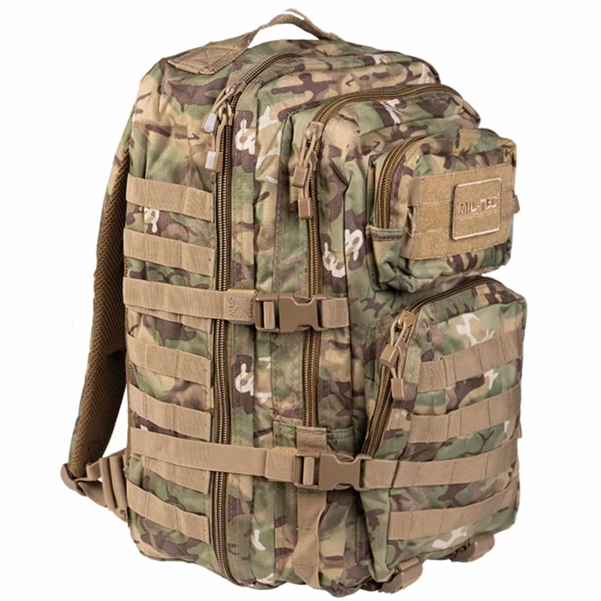Mil-Tec MOLLE Assault Pack 36L Woodland Arid