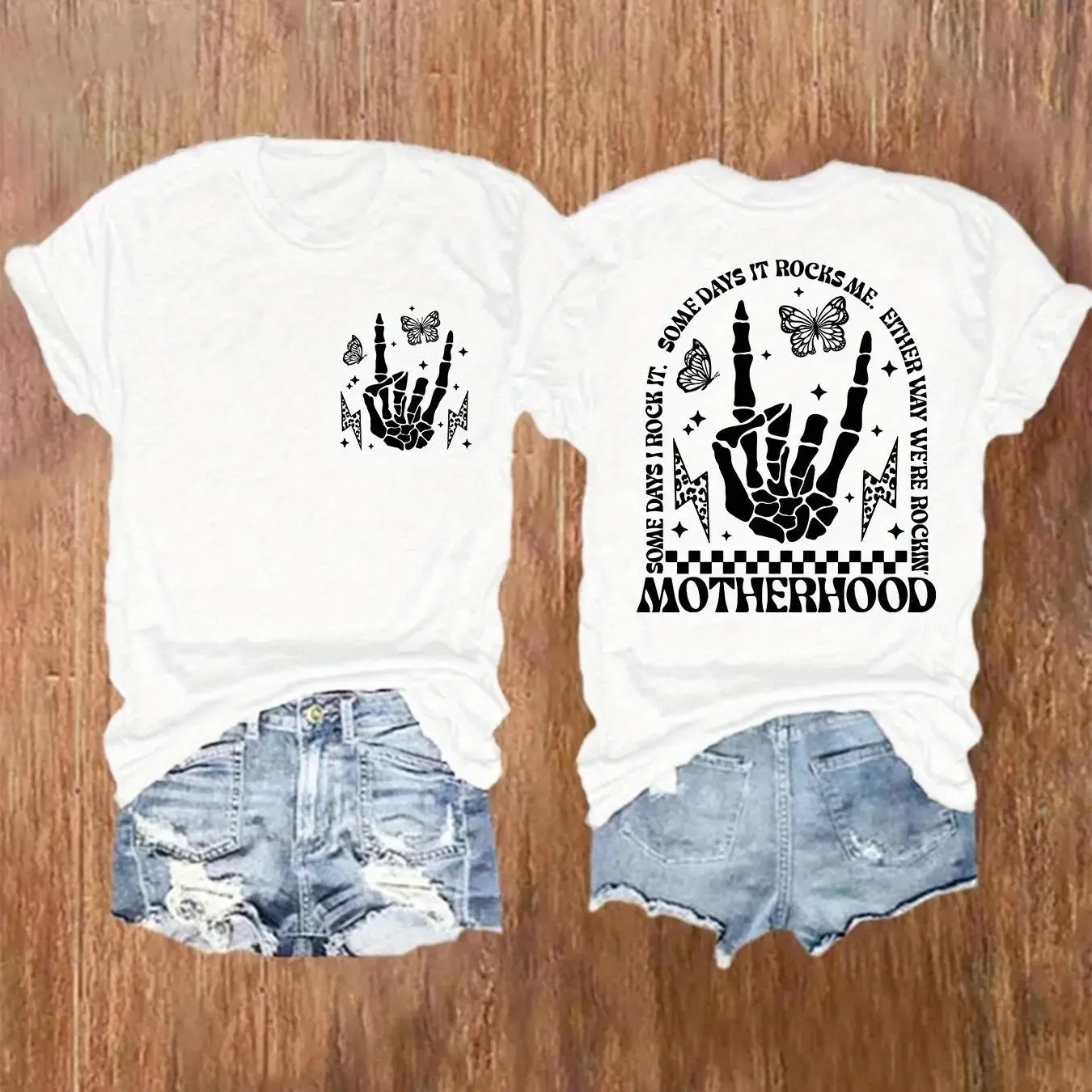 Motherhood Graphic Tee  Heartfelt Crew Neck Top