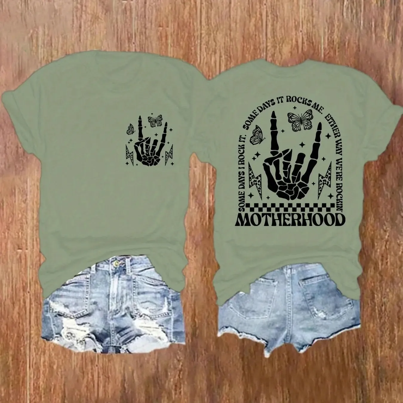 Motherhood Graphic Tee  Heartfelt Crew Neck Top