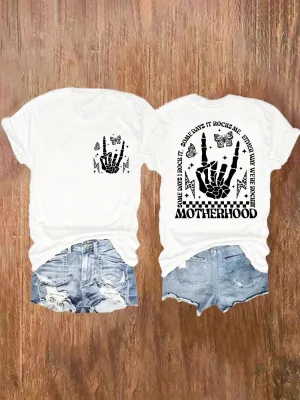 Motherhood Graphic Tee  Heartfelt Crew Neck Top