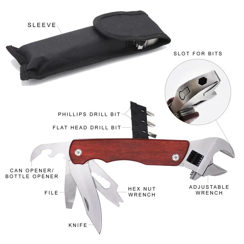 Multi-Tool with Wood Handle/Bag
