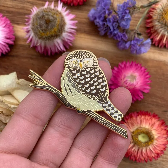 Northern Pygmy Owl Enamel Pin