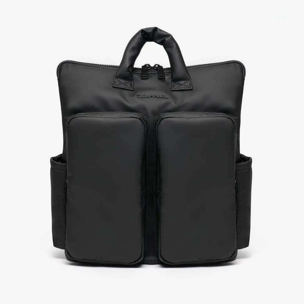 Ozzy Baby Change Tote and Backpack with Mat (Matte Black)