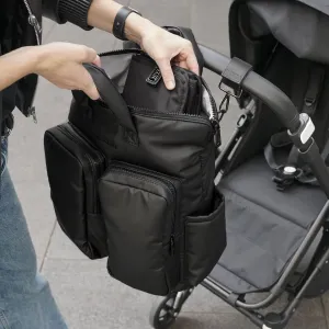 Ozzy Baby Change Tote and Backpack with Mat (Matte Black)