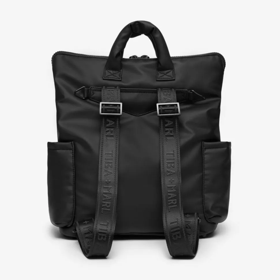 Ozzy Baby Change Tote and Backpack with Mat (Matte Black)