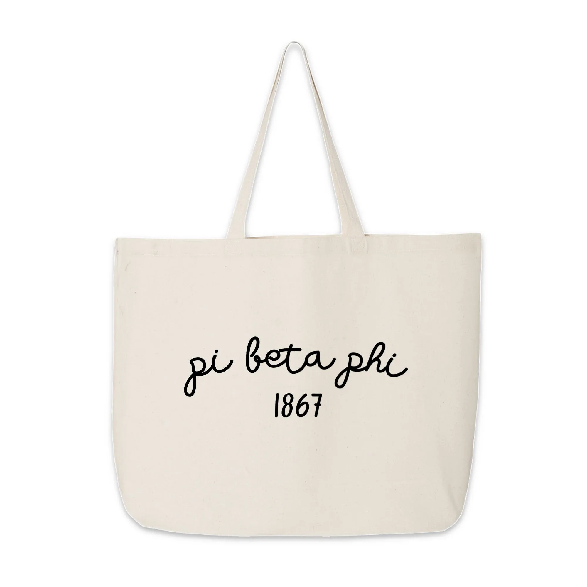 Pi Beta Phi Sorority Name and Founding Date Tote Bag