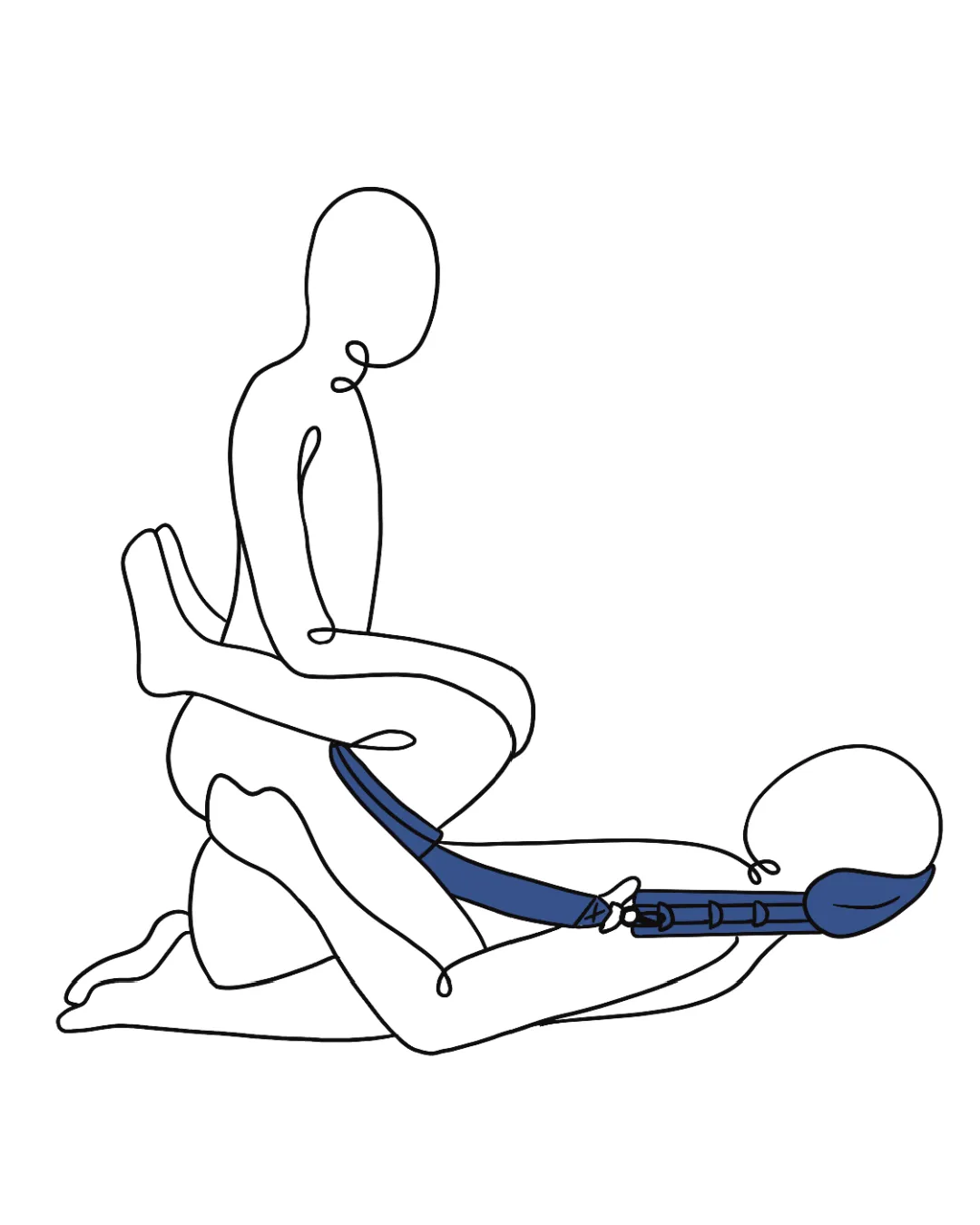 Pivot Positioning Partner Sex Sling with Neck Support - Black