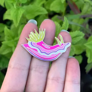 Purple Nudibranch Enamel Pin