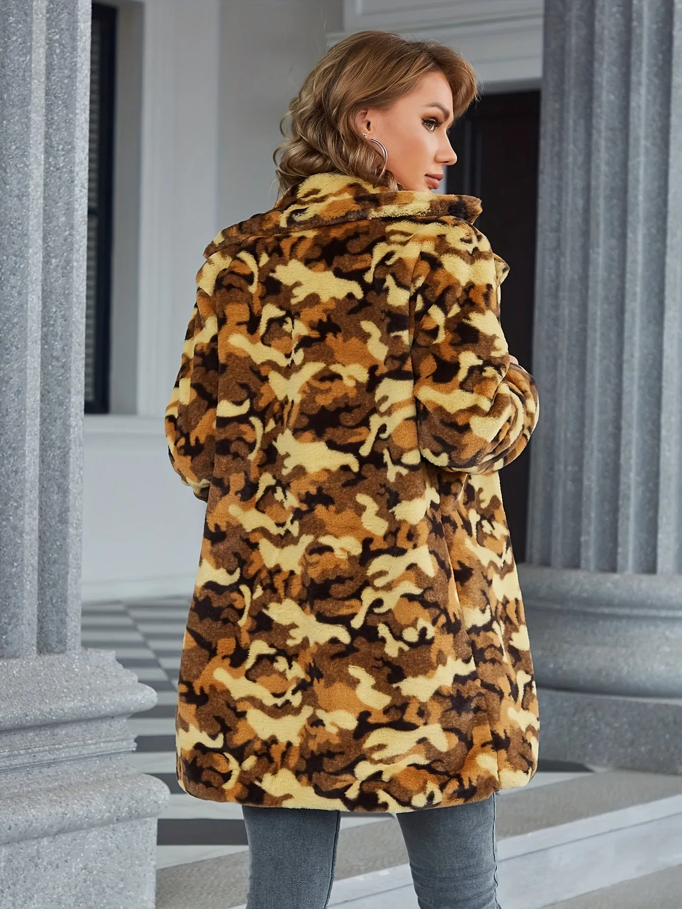 QuickShip Leopard Print Faux Fur Jacket for Women