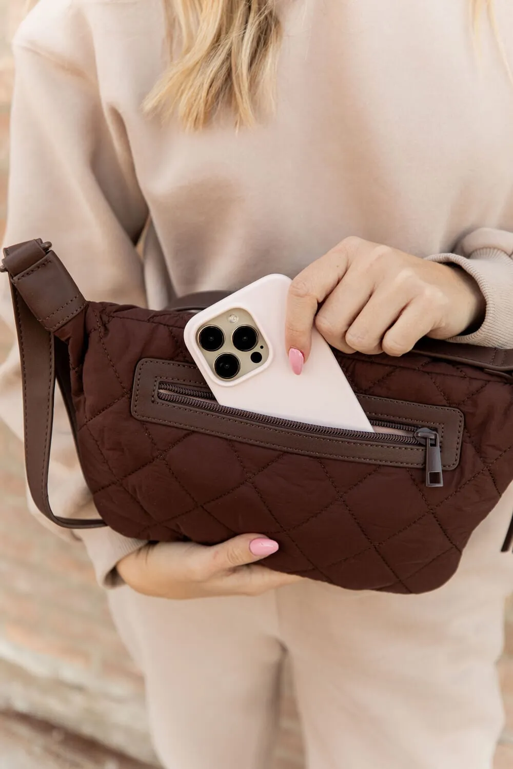 Quilted Large Sidekick Espresso