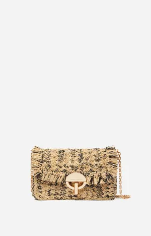 Raffia Small Moon Bag