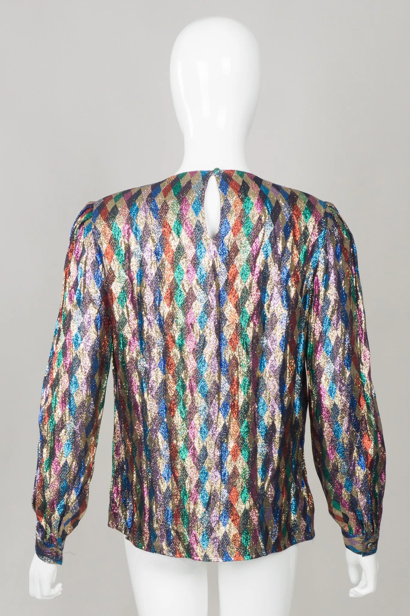 Rainbow Lamé Diamond Blouse