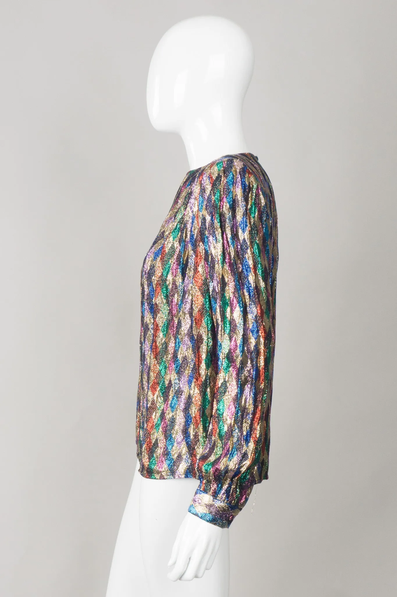 Rainbow Lamé Diamond Blouse