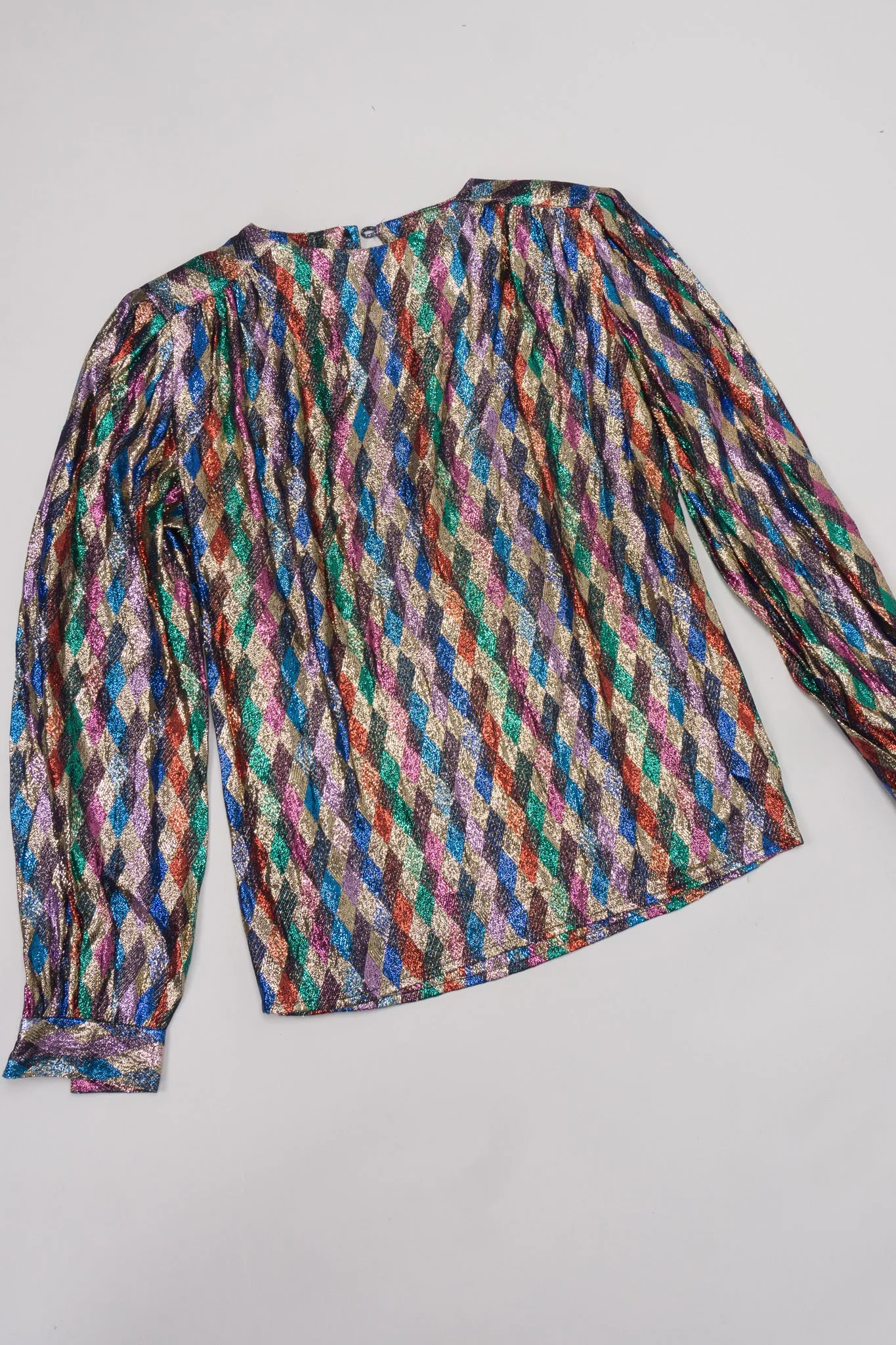 Rainbow Lamé Diamond Blouse