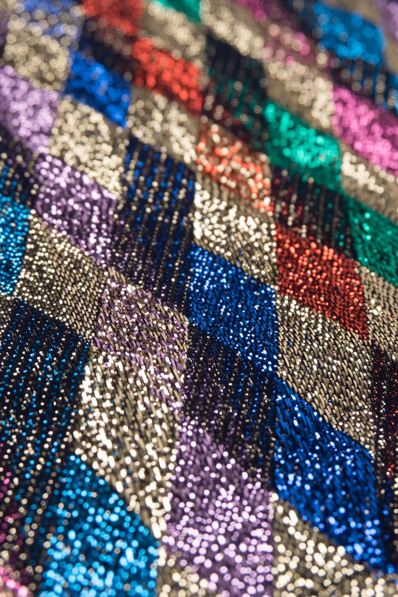 Rainbow Lamé Diamond Blouse