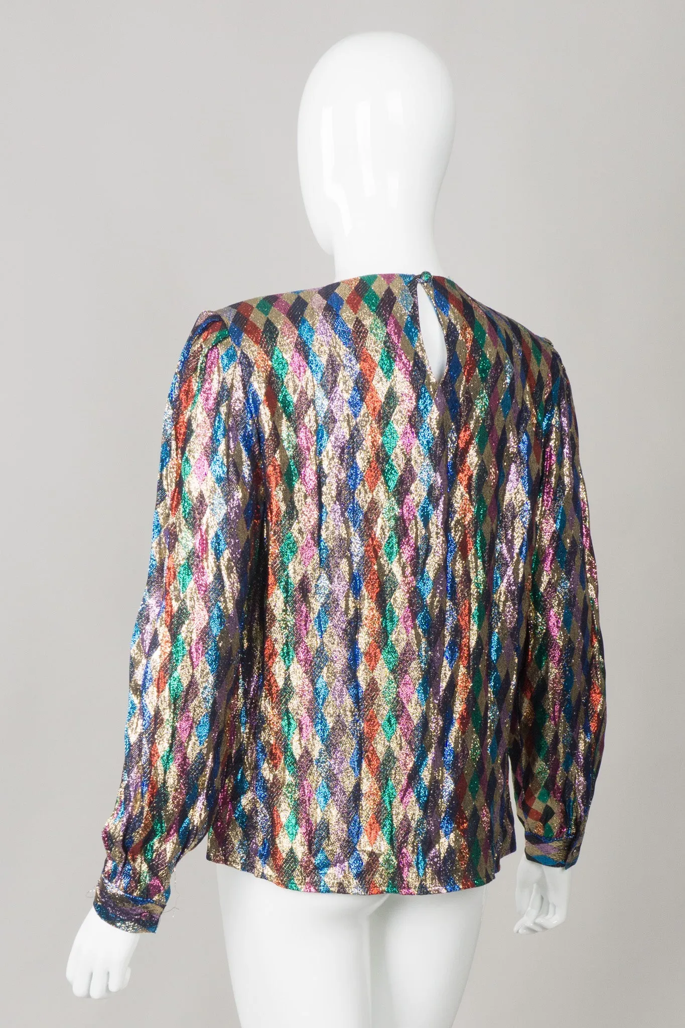 Rainbow Lamé Diamond Blouse