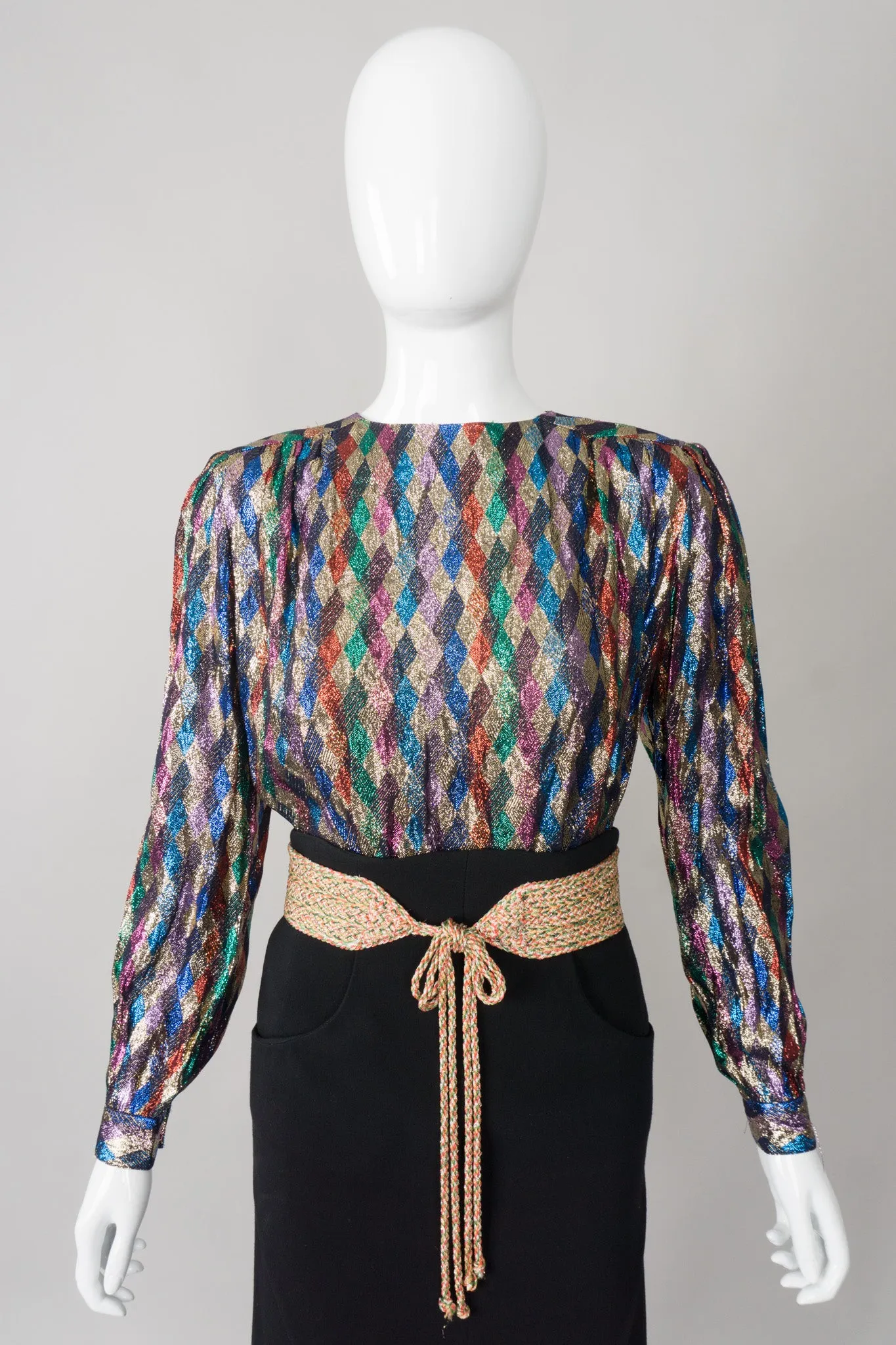 Rainbow Lamé Diamond Blouse