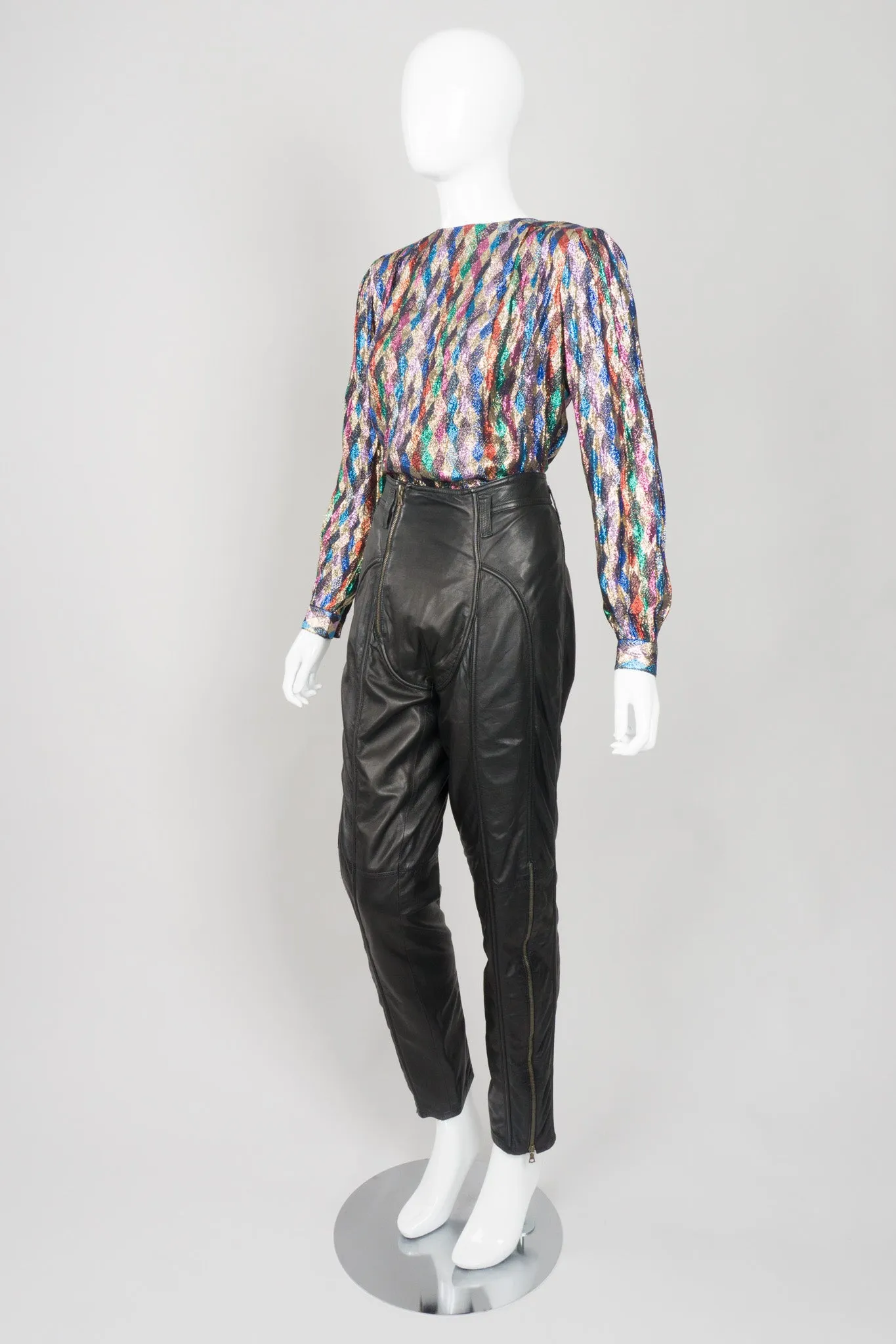 Rainbow Lamé Diamond Blouse