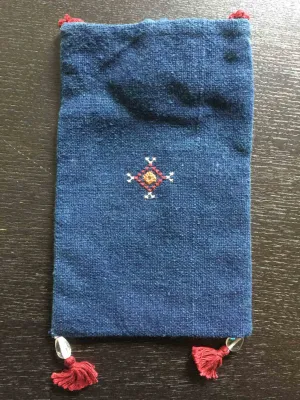 Shoulder Pouch with Tribal Embroidery