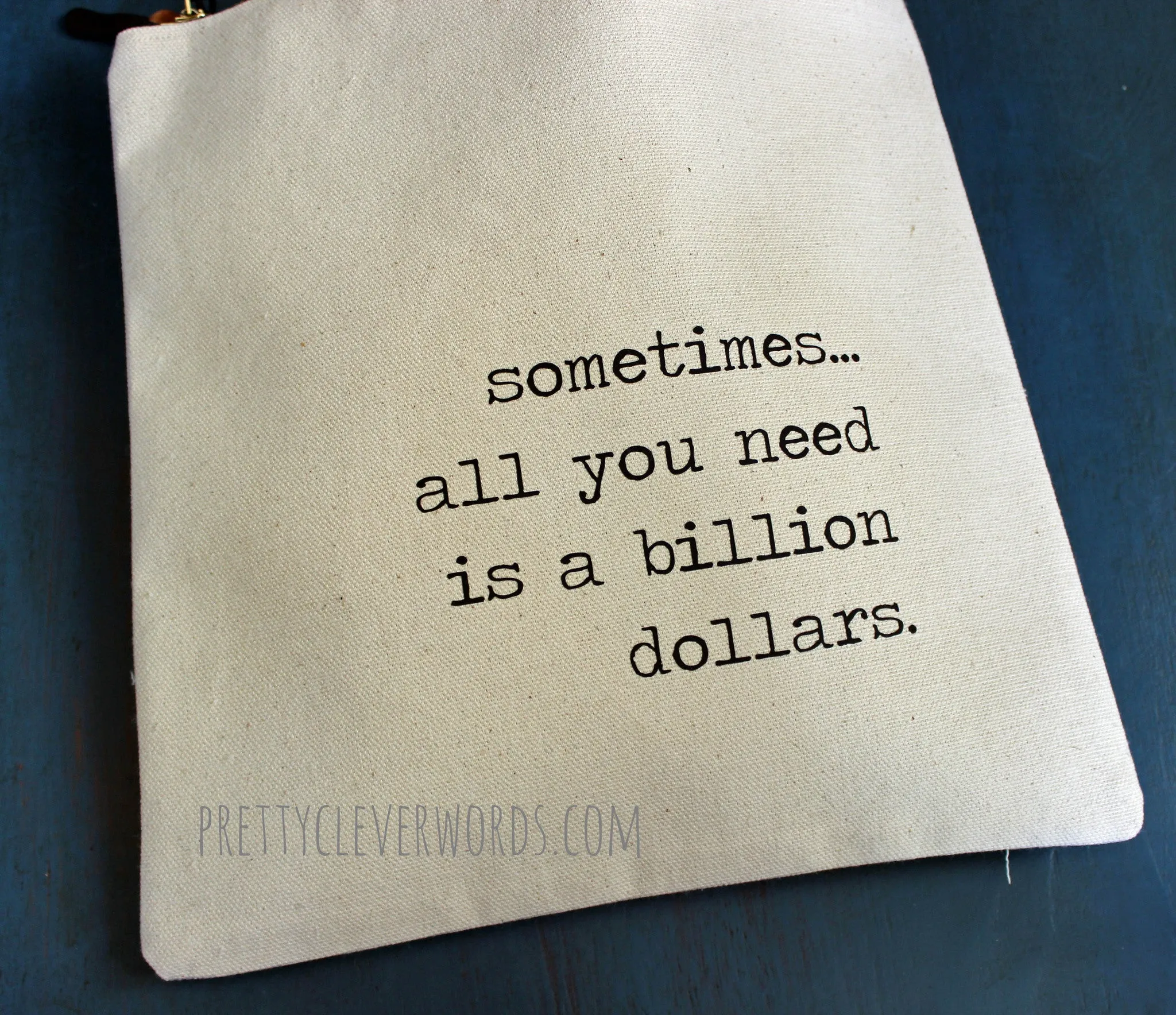 sometimes, all you need is a billion dollars - zip money bag