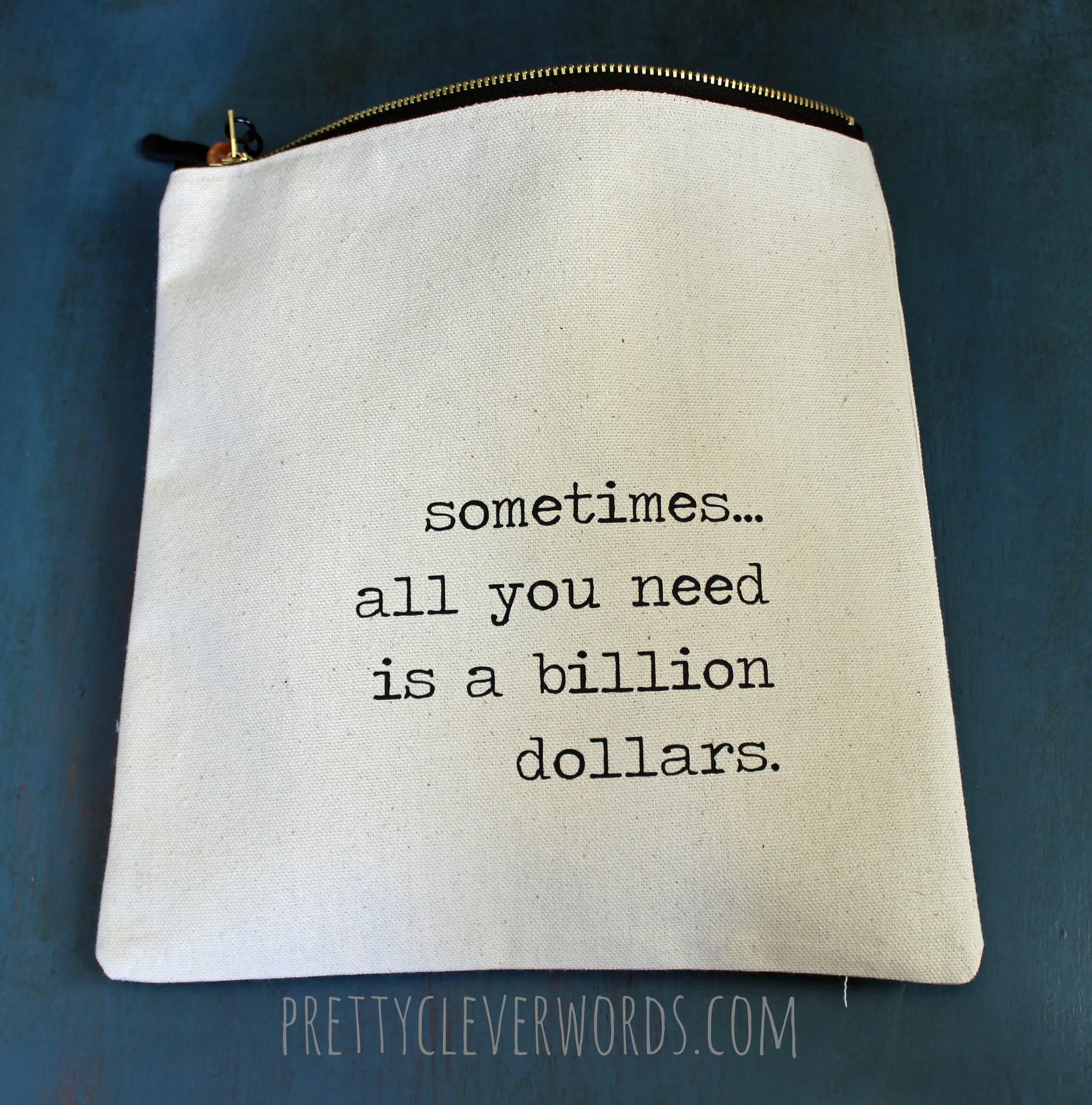 sometimes, all you need is a billion dollars - zip money bag
