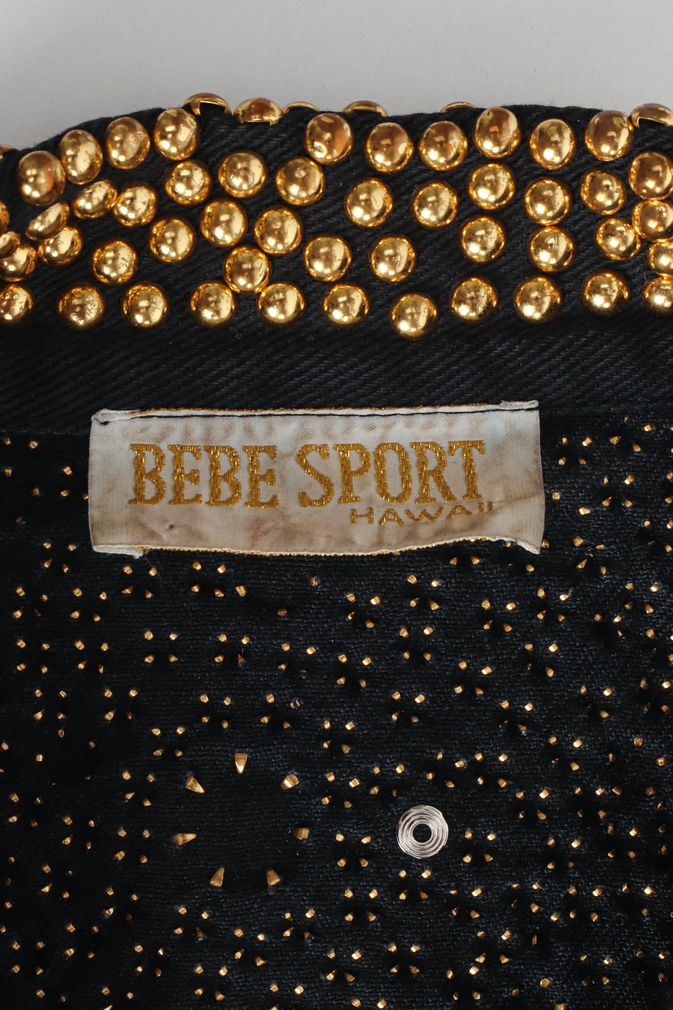 Studded Rhinestone Crop Denim Jacket