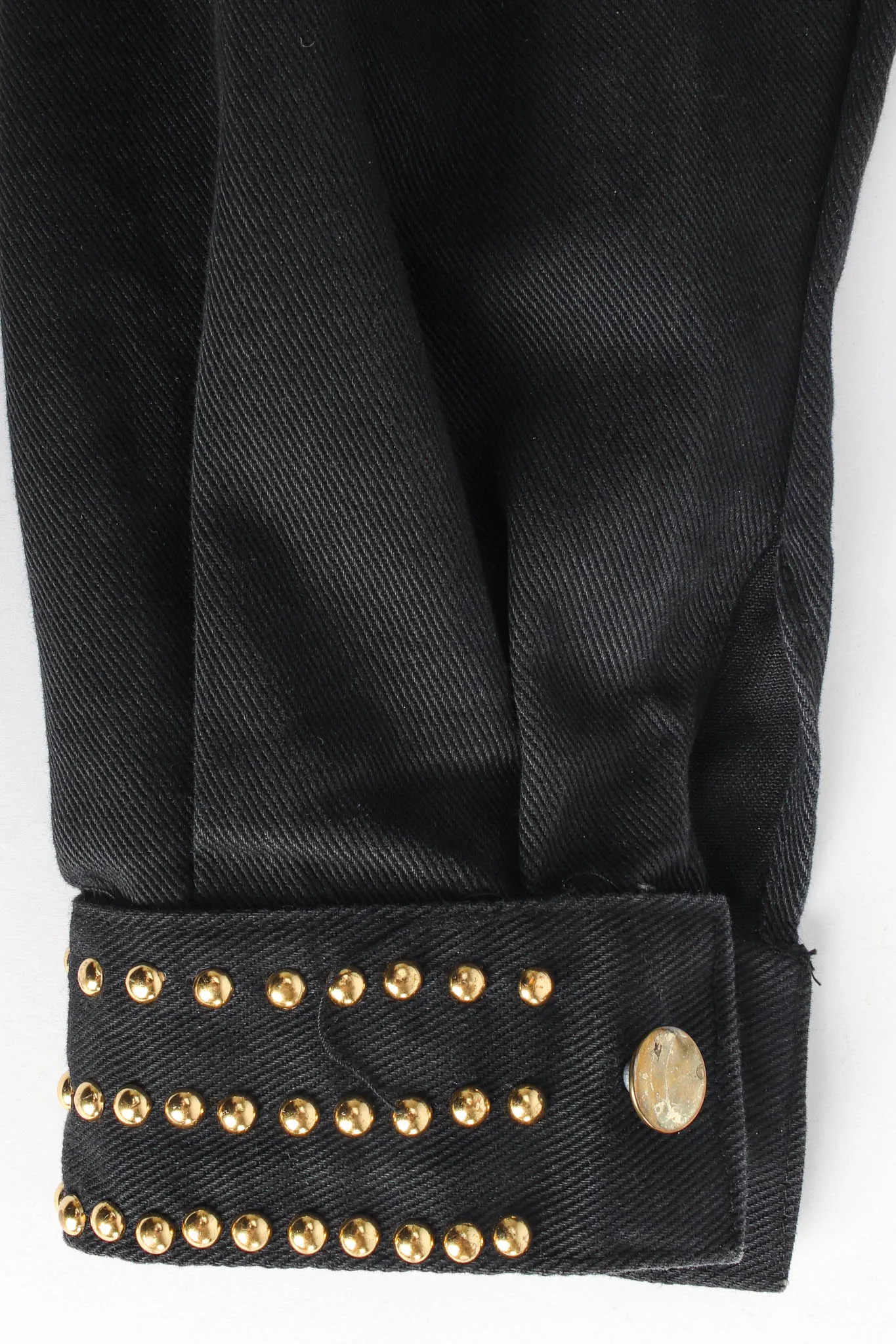 Studded Rhinestone Crop Denim Jacket