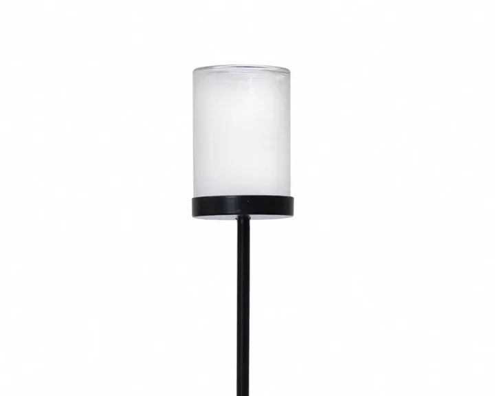 Tall outdoor iron candle holder yard stake