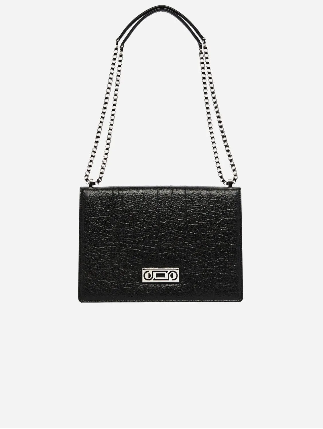 The Cristiana Pinatex® Vegan Shoulder Bag | Black Metallic