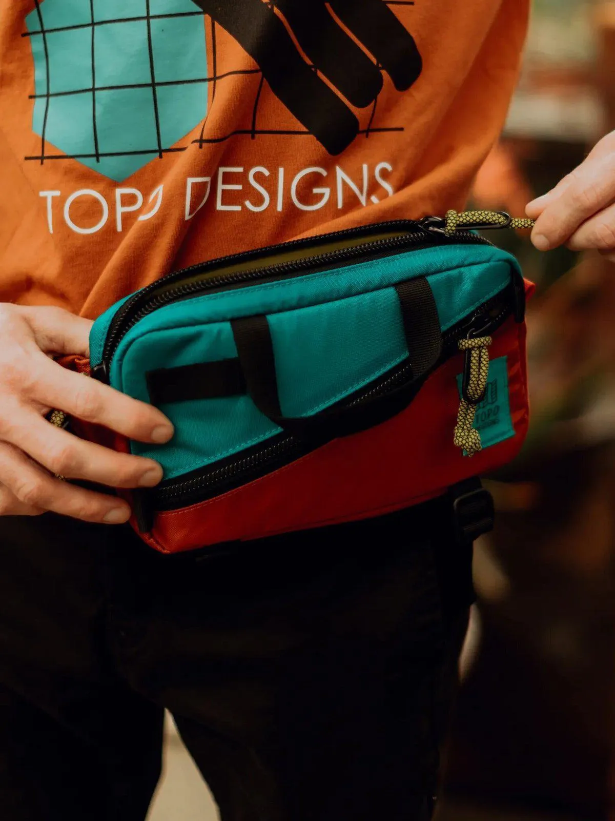 Topo Designs Mini Quick Pack Hot Coral