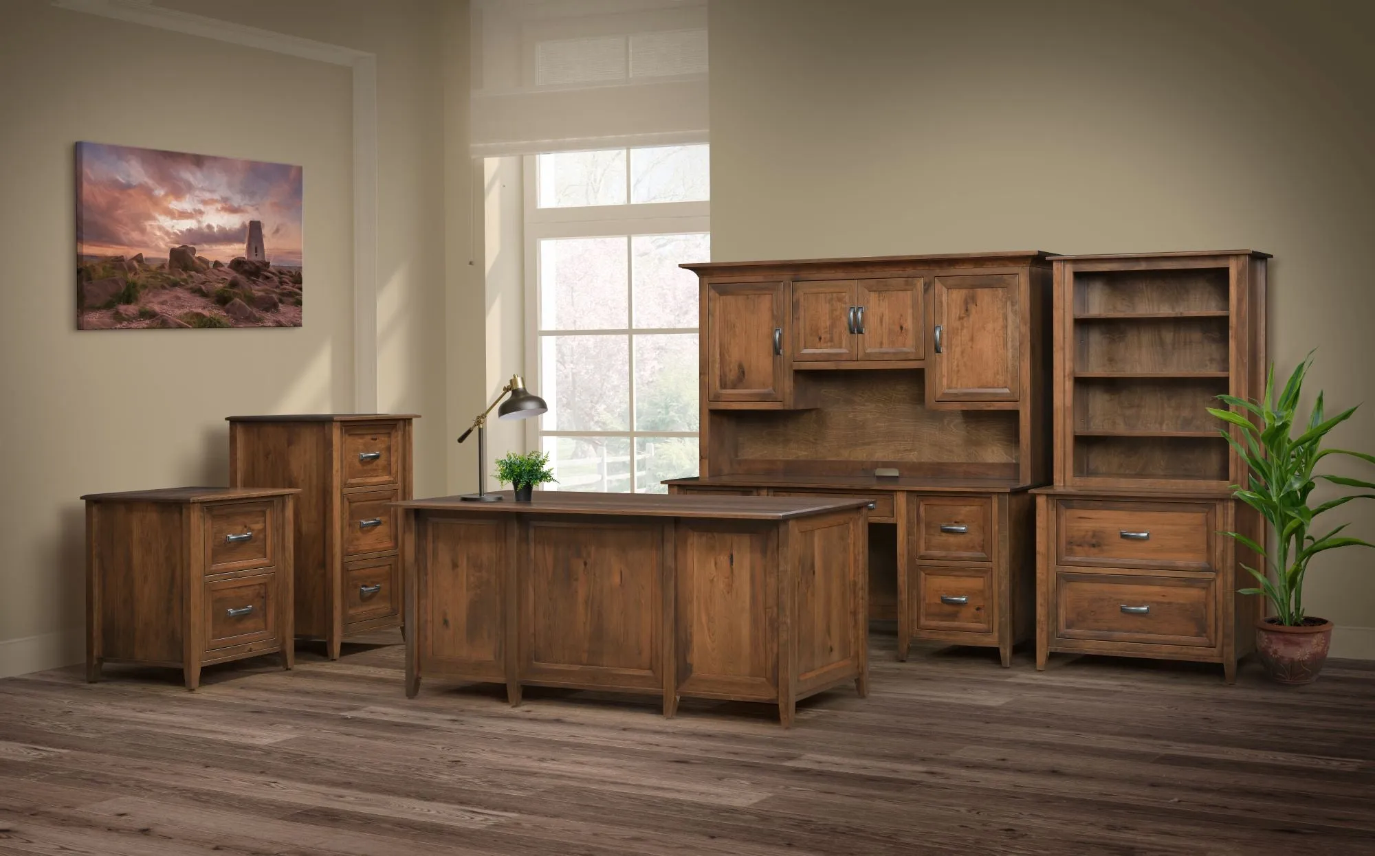 Ventura - Amish Lateral File Cabinet with Optional Bookcase Top