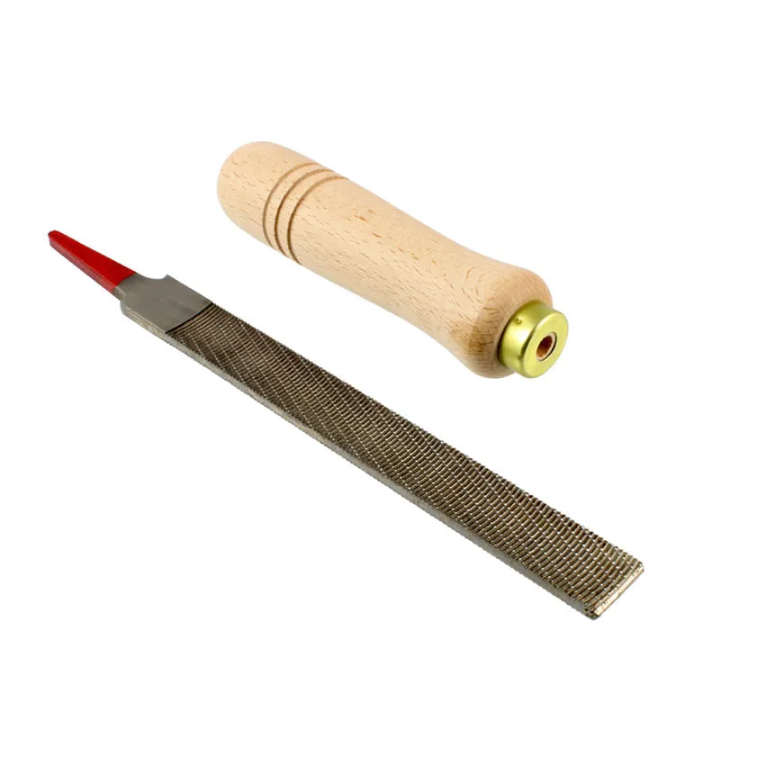 Wood Carving File, Flat, 16mm x 150mm, with Wooden Handle