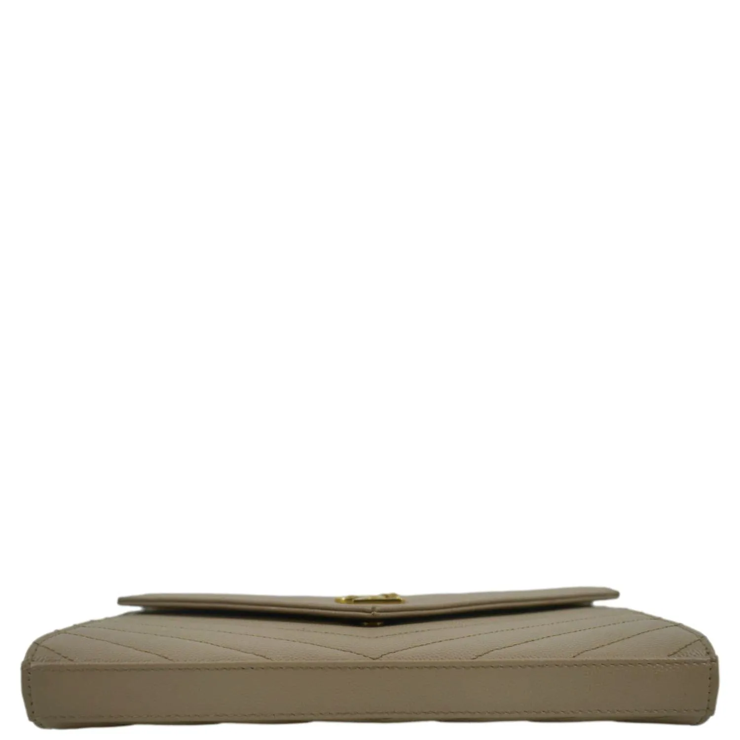 YVES SAINT LAURENT Cassandre Matelasse Chain Wallet Crossbody Bag Beige